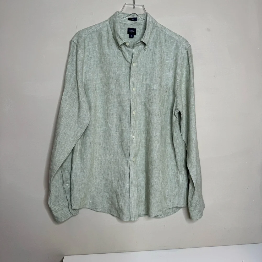 J CREW FACTORY SLIM BUTTON DOWN COLLAR LONG SLEEVE SHIRT